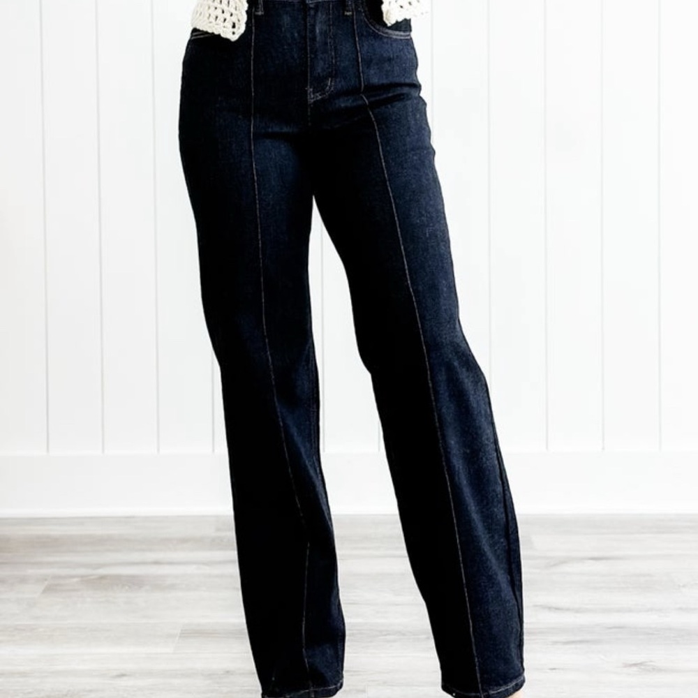 Judy Blue wide leg dark denim jeans